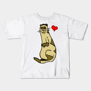 FERRET LOVE - LOVE COLORS Kids T-Shirt